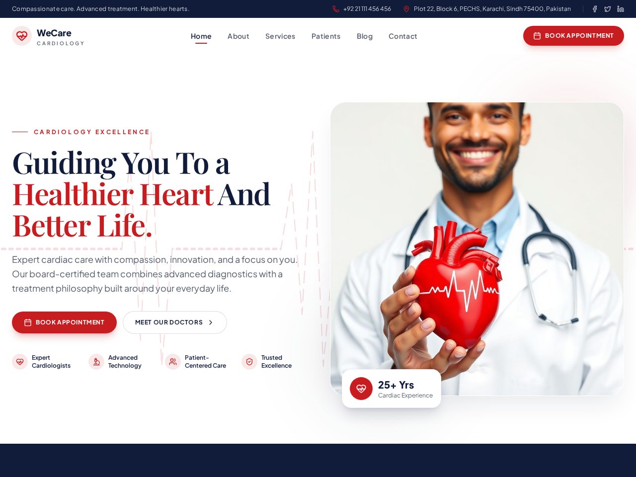 Cardiology Project — AI Website / Healthcare designed and developed by Abdul Razaque
