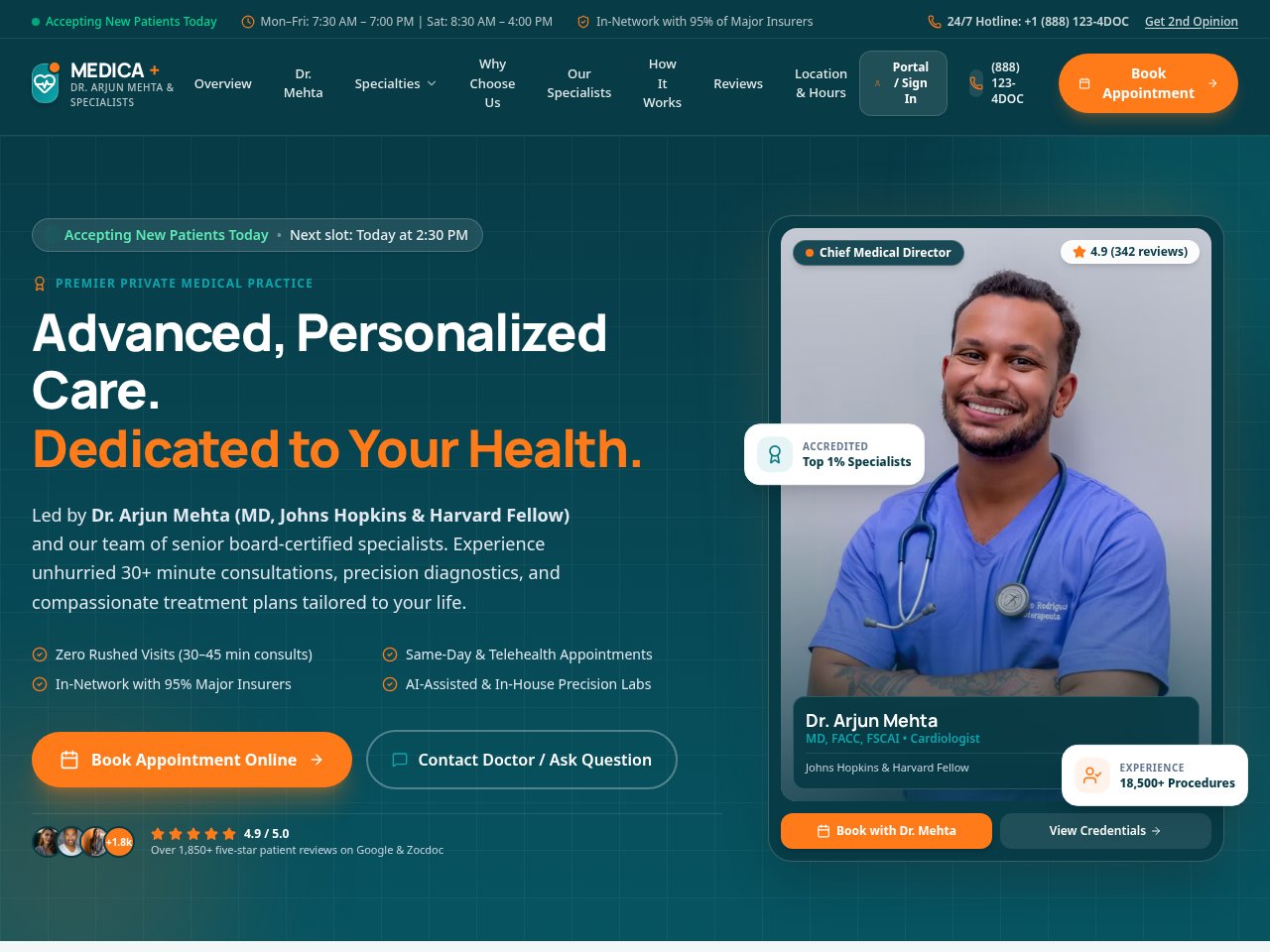 Media Clinic — AI Website / Media Health designed and developed by Abdul Razaque